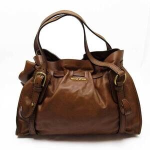 Miu Miu shoulder bag brown gold leather classic favorite